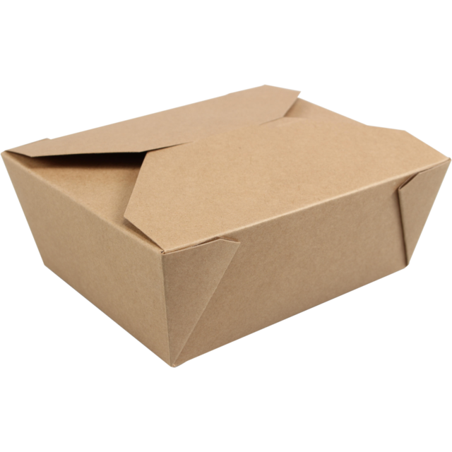 Biodore Container, Cardboard + PLA, maaltijdbox, 140x171x65mm, brown  1