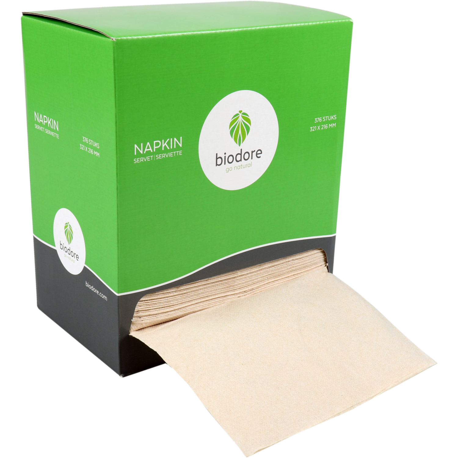 Biodore Napkin, paper, dispenser box, beige 1
