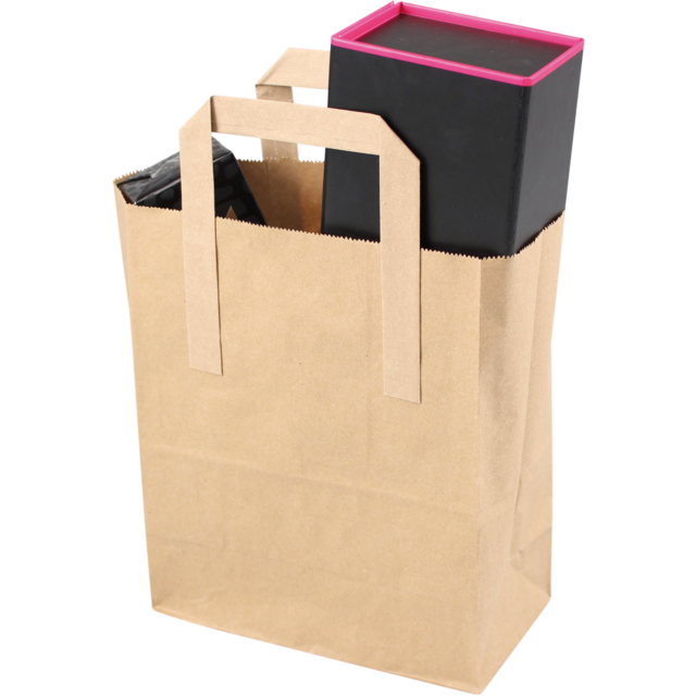 Bag, Paper, 30.5xSide fold 12.5x40.5cm, paper carrier bag, brown  1
