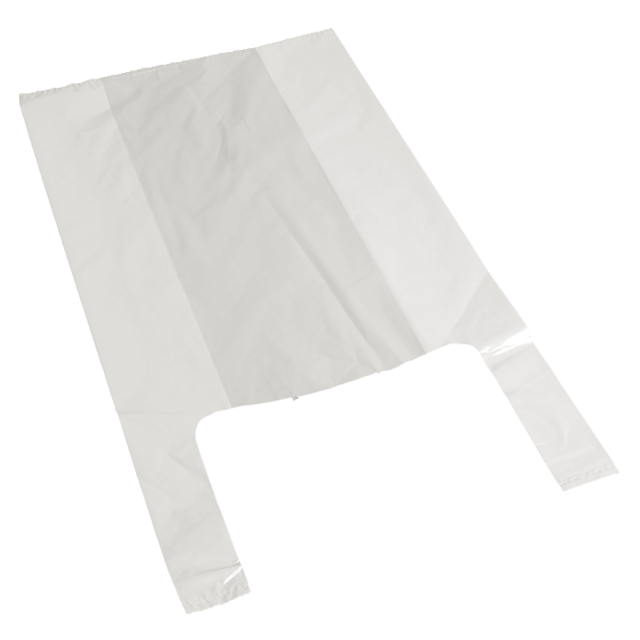 Bag, HDPE, 28xSide fold 15x53cm, t-shirt bag, white 1