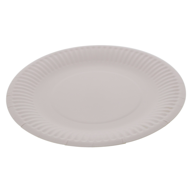 Plate, round, paper, Ø7inch, white 1