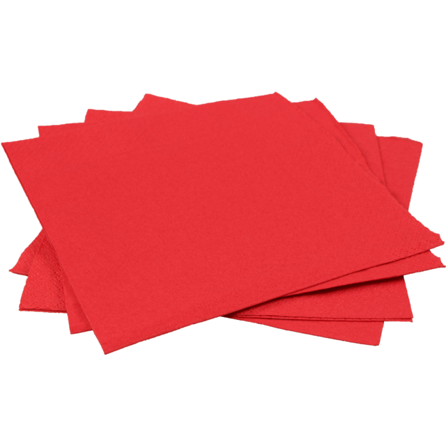 Napkin, paper, 2-ply, 33x33cm, red 1