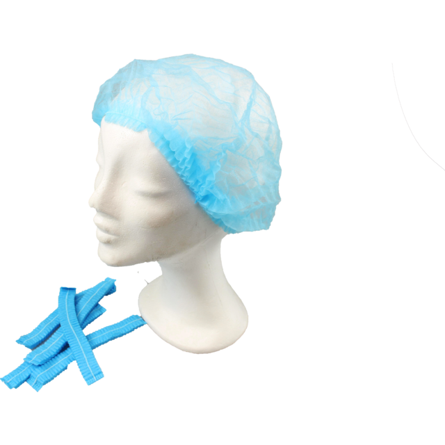 Hairnet, Non-woven, Vlak, Ø53cm, transparent/Blue 1