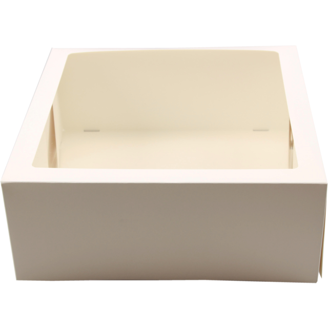  Cake box, cardboard, with window, white 1