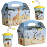  Kidsbox, Cardboard, Jungle Animals, met 3D drinks cup, 150x214x115mm