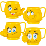  Ice-cream tub, Emoji, Plastic , 200ml, jaune