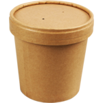 Biodore, Cardboard soup cup, Karton und PLA, 350ml, 12oz, brown 