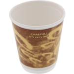  Double-walled cup, Paper, 8oz, 92mm, brown 