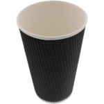  Ripple cup, Paper, 16oz, 135mm, black
