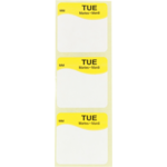 Label, paper, peel-off, 25x25mm, jaune